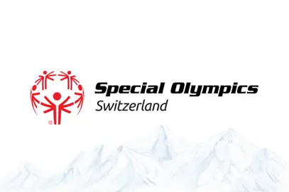 Logo Special Olympics Switzerland mit Schneesport mit Herz