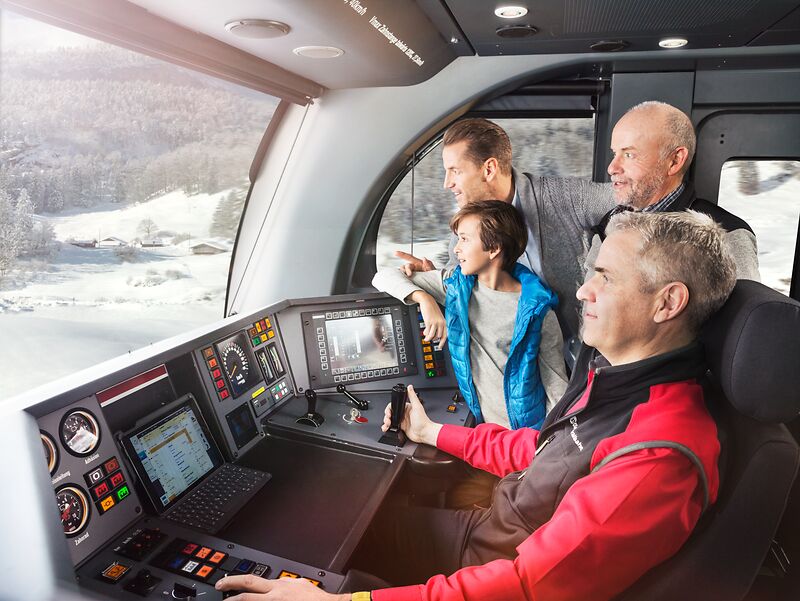 Zb Zentralbahn Menschen Mitfahren Führerstand Schneesport mit Herz